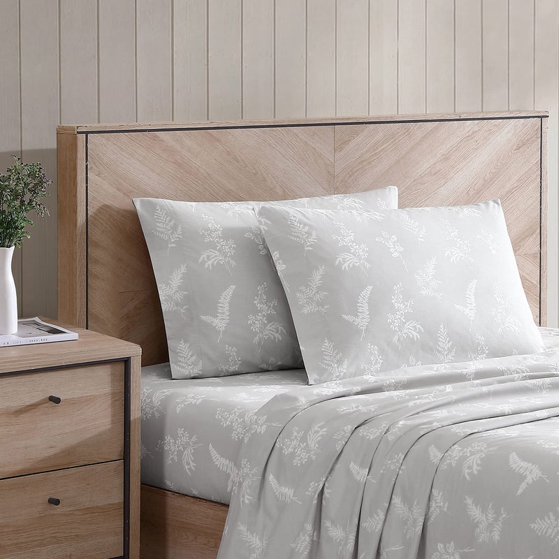 Stone Cottage - Full Sheets, Cotton Percale Bedding Set, Crisp & Cool Ideal Bedding Set (Foliage, Full) - Image 2